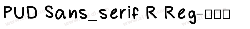 PUD Sans_serif R Reg字体转换